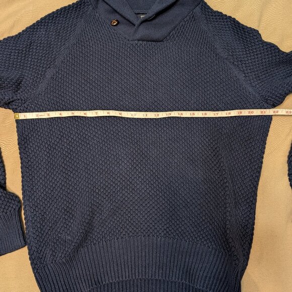 J Crew 100% Cotton Shall Neck Sweater - Navy - Small - Picture 4 of 6